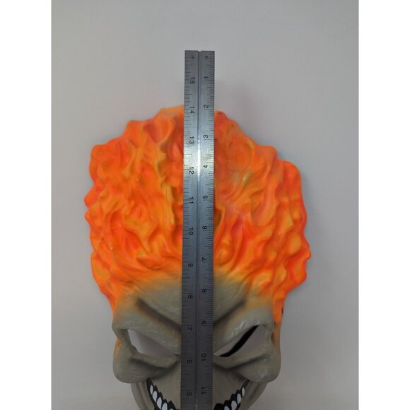VTG 2004 Marvel Plastic Flaming Skull Ghost Rider Halloween Mask 14" Rare & HTF - Picture 2 of 7